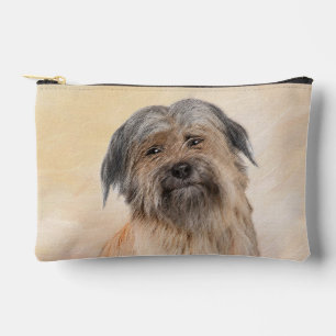 Pyrenean Shepherd Painting Long-Haird Fawn Dog Art Accessory Pouch