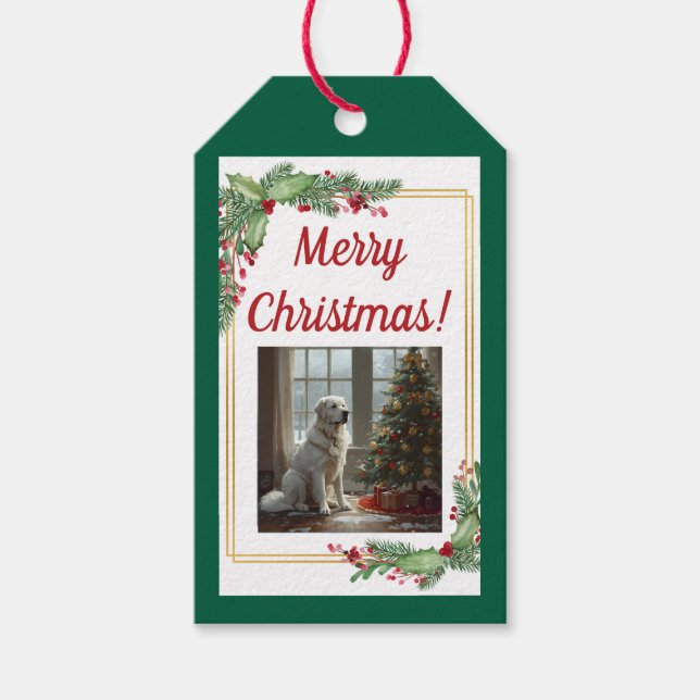 Pyrenees Christmas Gift Tag (Front)