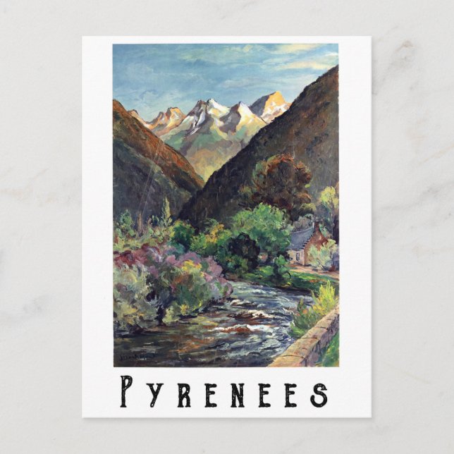 Pyrenees, France Postcard (Front)
