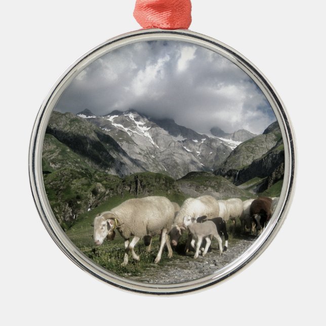 pyrenees landscape metal tree decoration (Front)