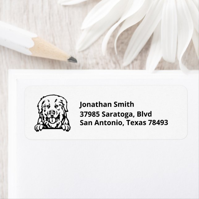 PYRENEES MOUNTAIN DOG | Image on Return Address (Insitu)