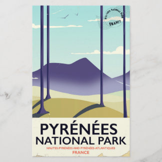 Pyrénées National Park france poster Stationery