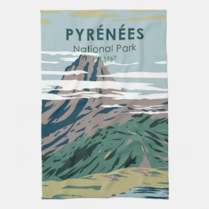 Pyrenees National Park France Vintage  Tea Towel