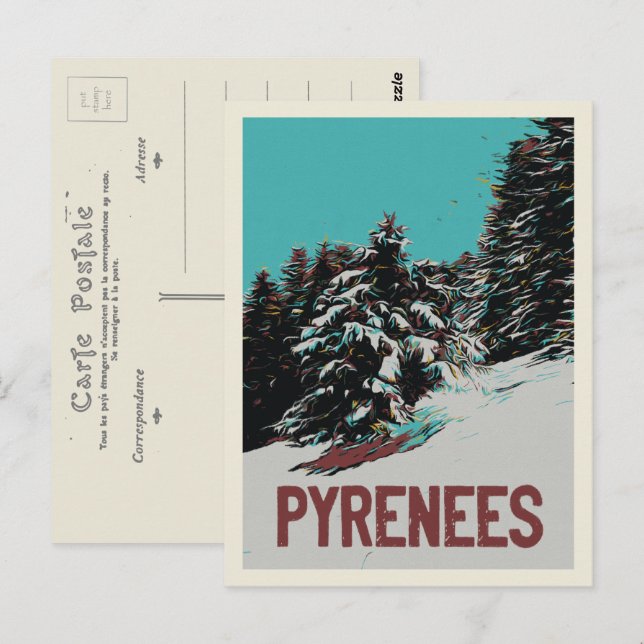 Pyrenees National Park with snow, France Postcard (Front/Back)