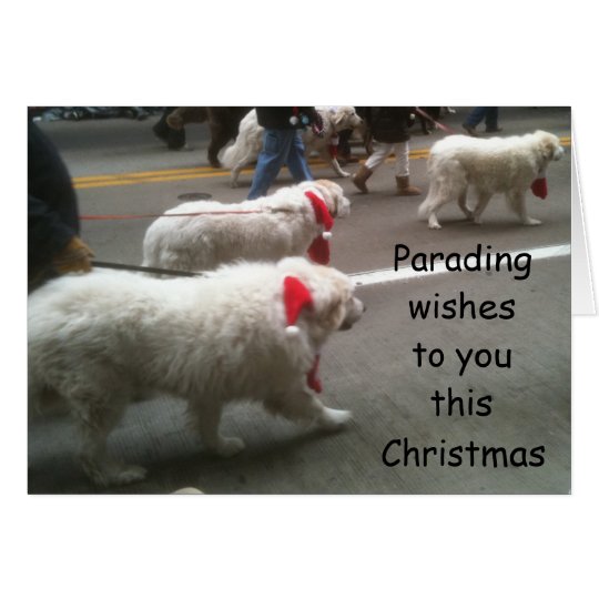 PYRENEES ON PARADE CHRISTMAS CARD