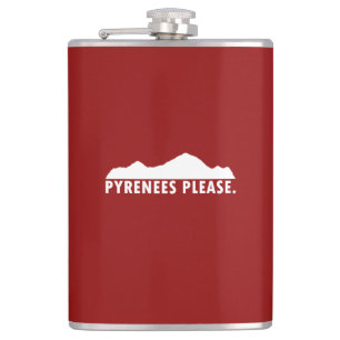 Pyrenees Please Hip Flask