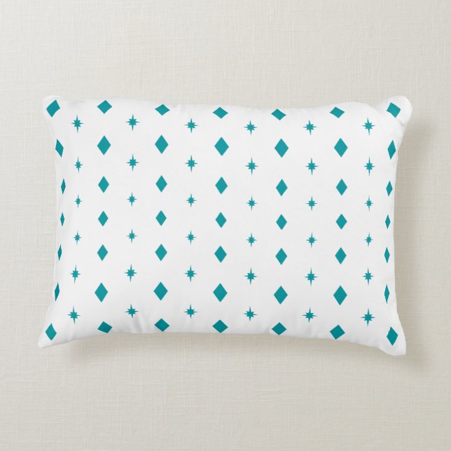 Pyrex Diamonds & Stars Throw Pillow (Back)