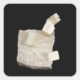 Pyrite Crystals in Shale Square Sticker