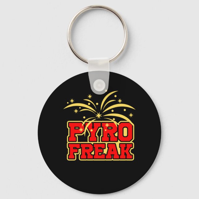 Pyro Freak Fireworks New Year Celebration Fun Gift Key Ring (Front)