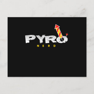 Pyro Nerd Firework Rocket Pyrotechnics Postcard