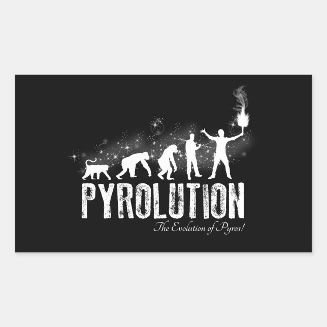Pyrolution - The Evolution of Pyros Rectangular Sticker (Front)