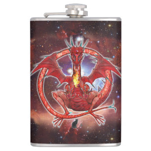 Pyrope Cosmic Dragon Hip Flask