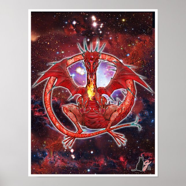 Pyrope Cosmic Dragon Poster (Front)