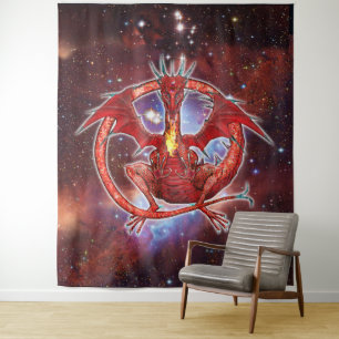 Pyrope Cosmic Dragon Tapestry