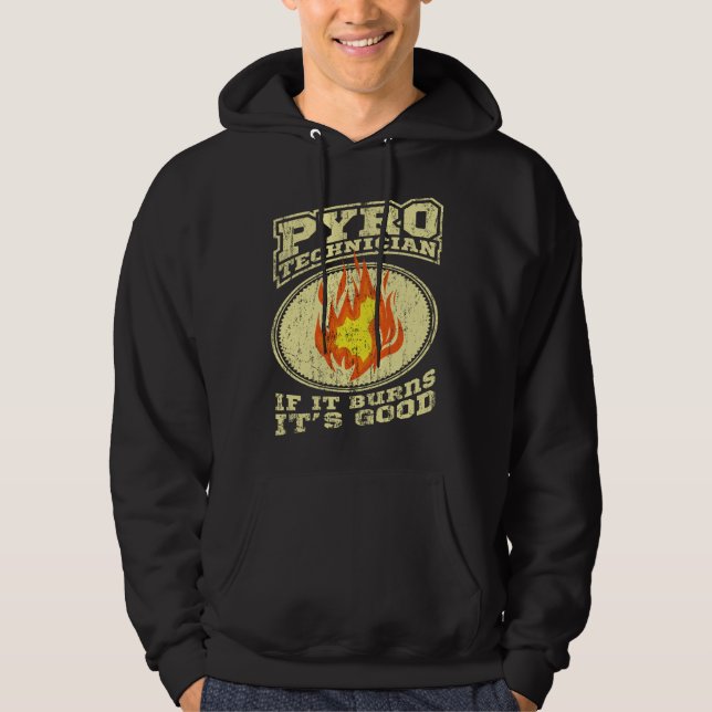 Pyrotechnician Crew Pyrotechnics Fireworks Pyro Hoodie (Front)