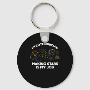 Pyrotechnician Making Stars Firework Pyro Fun Gift Key Ring
