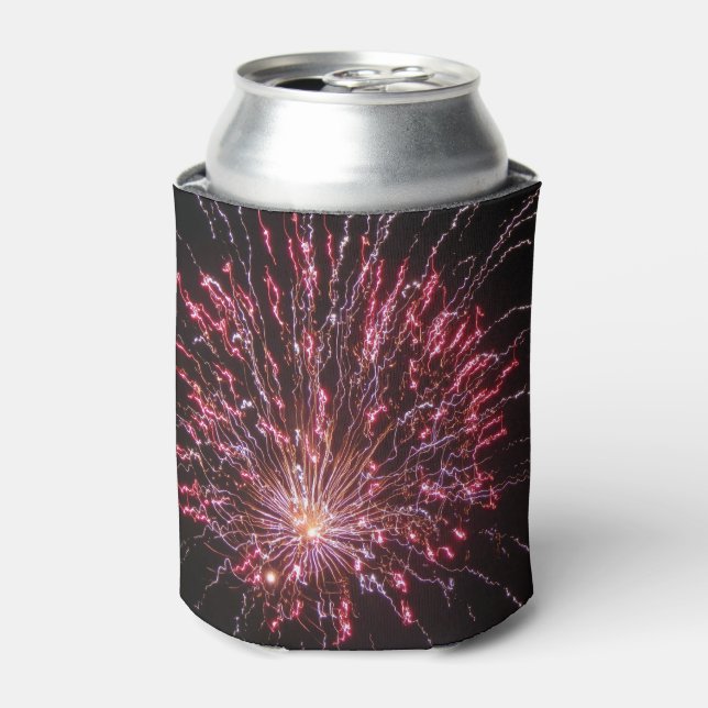 Pyrotechnics Fireworks 4th of July Can Cooler (Can Front)