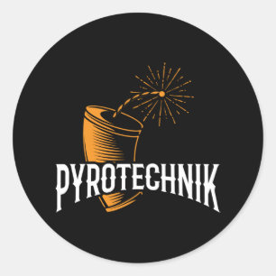Pyrotechnics Pyrotechnician Crew Pyro Show Classic Round Sticker