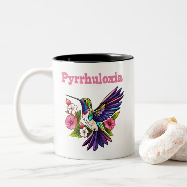 Pyrrhuloxia Perching Coffee Mug (With Donut)