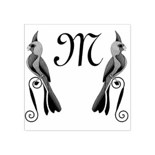 Pyrrhuloxia Pretty Cardinal Family Bird Rubber Stamp