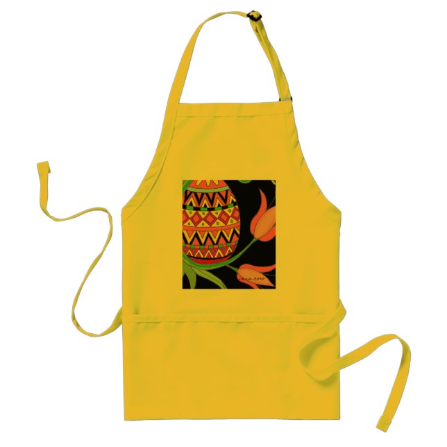 Pysanka and Tulips Standard Apron (Front)