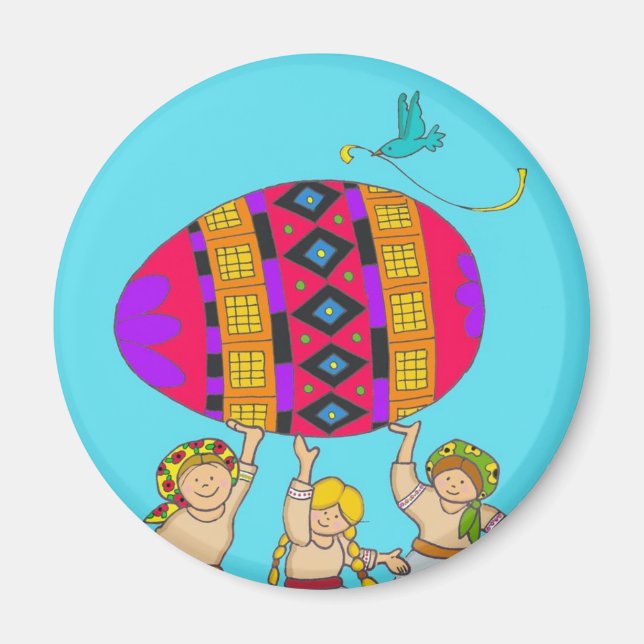 Pysanka Girls Magnet (Front)