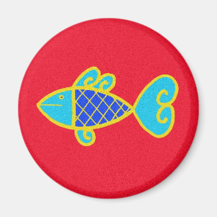 Pysanka Symbol: Fish Magnet