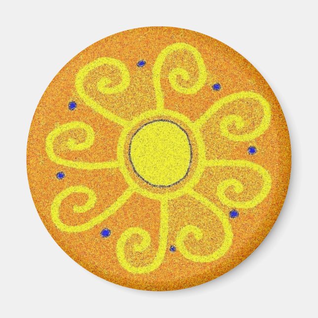 Pysanka Symbol: Sun Magnet (Front)