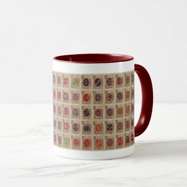 Pysanka Ukrainian Easter Egg Two Tone Mug (Front Right)