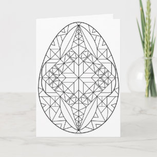 Pysanki Card to Colour 2