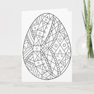 Pysanki Card to Colour 4