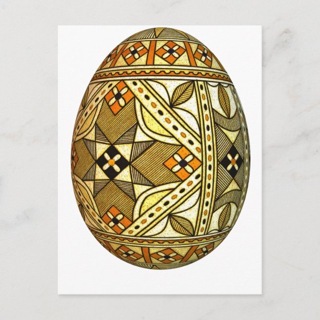 Pysanky Easter Egg 1 Holiday Postcard (Front)