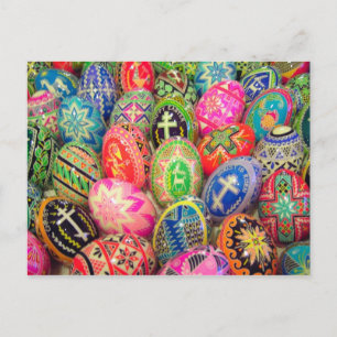 pysanky egg postcard