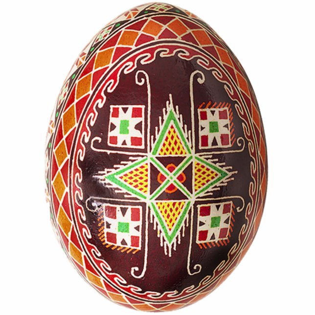 Pysanky (Ukranian Egg) Ornament Photo Sculpture Decoration (Front)