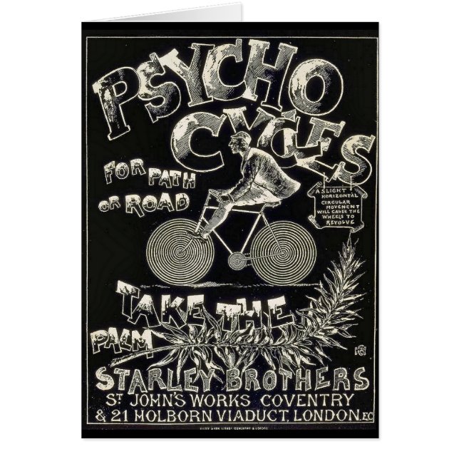 Pyscho Cycles - Vintage Bike Advertisement (Front)