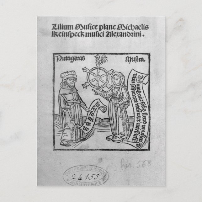 Pythagoras  and Music Postcard (Front)