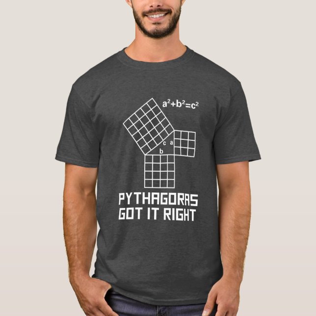 Pythagoras Got It Right Math T-Shirt (Front)