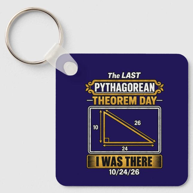 Pythagorean Day Keychain (Front)