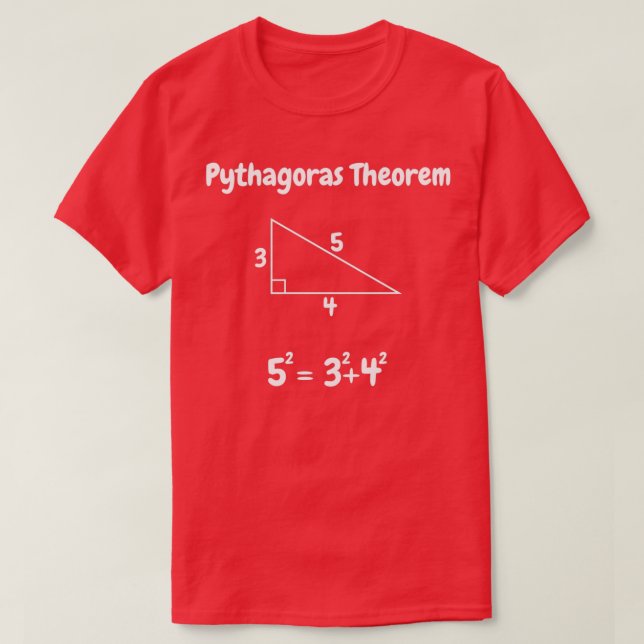 Pythagorean Theorem 3 T-Shirt (Design Front)