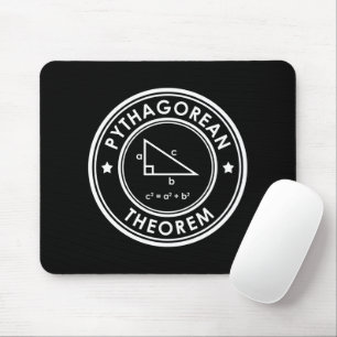 Pythagorean Theorem Black Mouse Pad