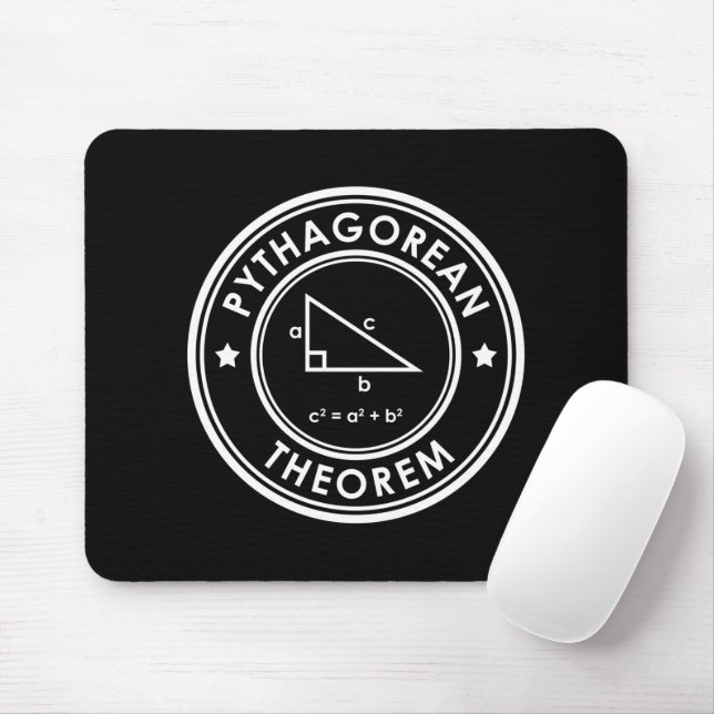 Pythagorean Theorem Black Mouse Pad (With Mouse)