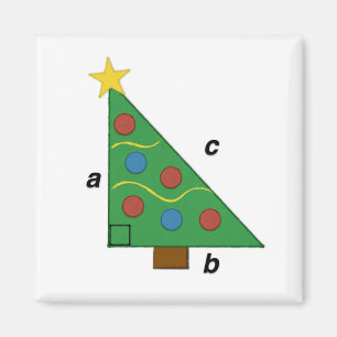 Pythagorean Theorem Christmas Geom-e-tree Magnet