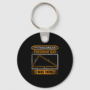 Pythagorean Theorem Day I Was There - Math Teacher Key Ring