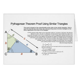 Pythagorean Theorem Proof Using Similar Triangles