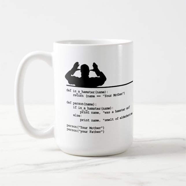 Python Code-Your mother was a hamster Coffee Mug (Left)