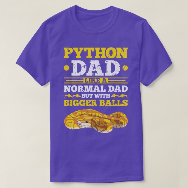 Python Dad Snake Lover T-Shirt (Design Front)