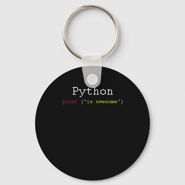 Python HTML Language Coder Coding Programmer Gift Key Ring (Front)