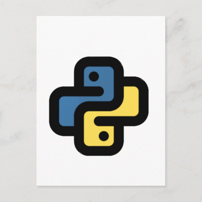Python logo announcement postcard (Front)