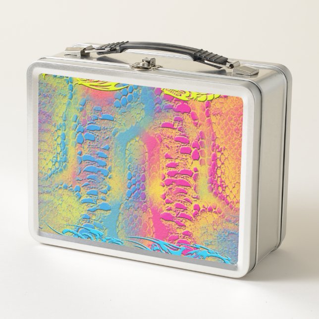 PYTHON - modern decorative fractal - Metal Lunch Box (Front)