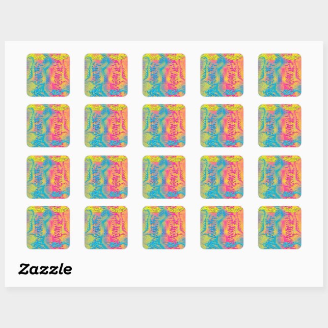 PYTHON - modern decorative fractal - Square Sticker (Sheet)